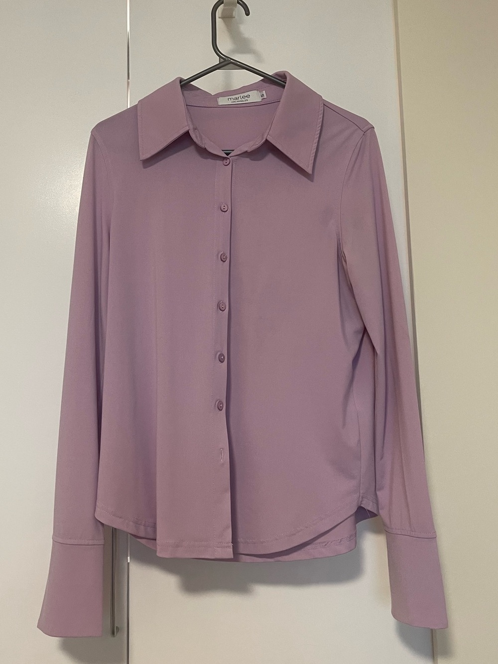 Marlee //  Lavender Button-Front Long Sleeve Shirt // Size S